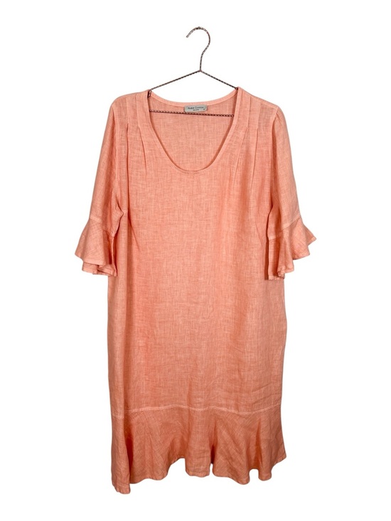 Haris Cotton Dresses & Skirts - Haris Cotton Ruffle Sleeve Linen Shift Dress